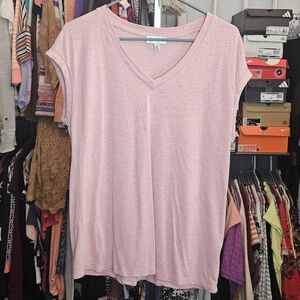 Jessica Sinpson Pink V-Neck Women's Top